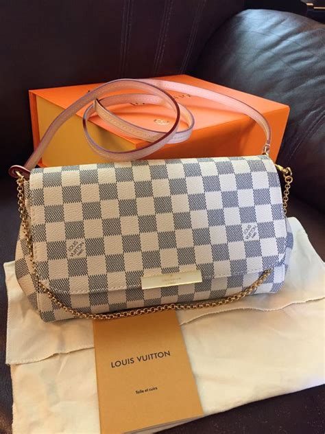 louis vuitton gray and white checkered bag